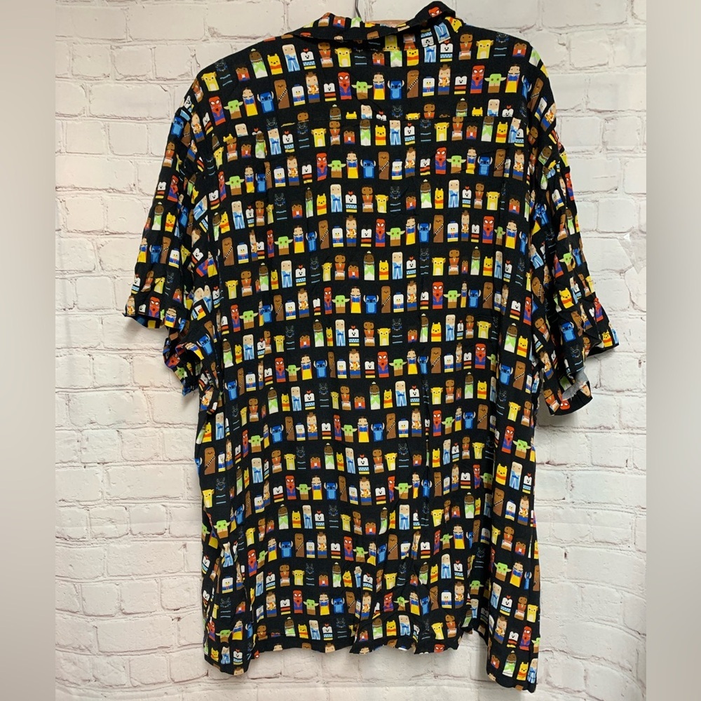Disney 100 Anniversary Celebration Characters Camp Shirt Size 3X - Picture 6 of 6